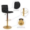 Flash Furniture Black Vinyl Adjustable Barstool with Gold Base, PK2 2-CH-92023-1-BK-G-GG - alternate 8